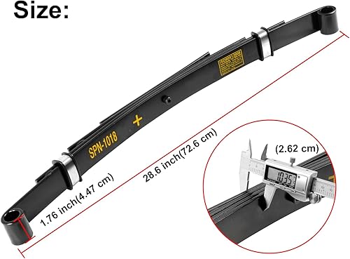 Miniatura 4 de Roykaw Kit de muelles de hoja de servicio pesado trasero para carrito de golf EZGO TXT 1994-Up - 4 hojas