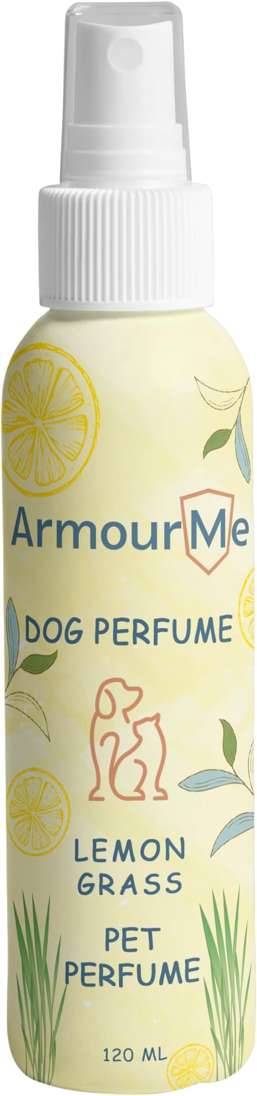 Pet Perfume Spray | Dog Perfume & Cat perfume | Natural Deodorizer Spray for Pets | Eliminates Odors for Smelly Pets, pH Balanced, Free from Sulfates, Colorants, and Parabens. (Lemon Grass)