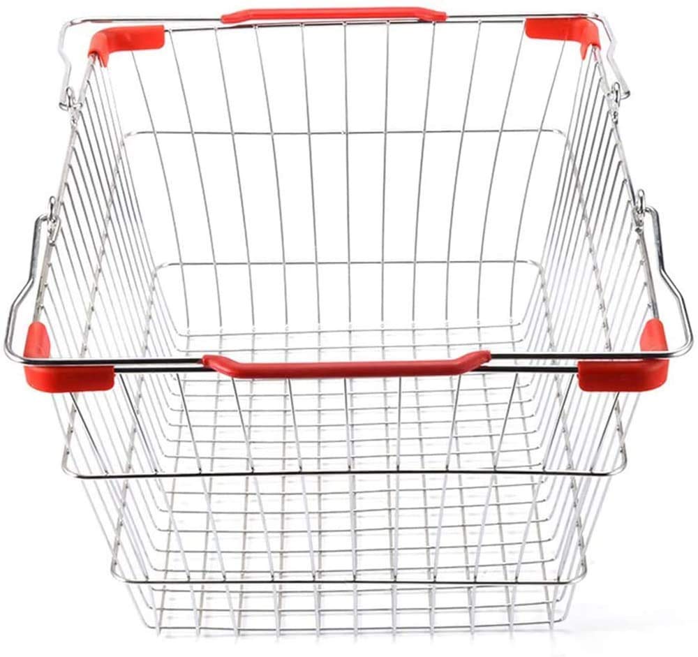 Cesta De La Compra Del Metal Del Supermercado Cesta De La Compra Cestas De Almacenamiento Cesta De La Cocina Con Asa