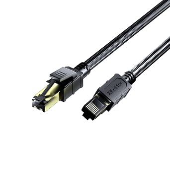 Cat 7 Ethernet Cable, Heavy Duty High Speed Internet Network Cable, Professional LAN Cable Shielded in Wall Cat7-25FT