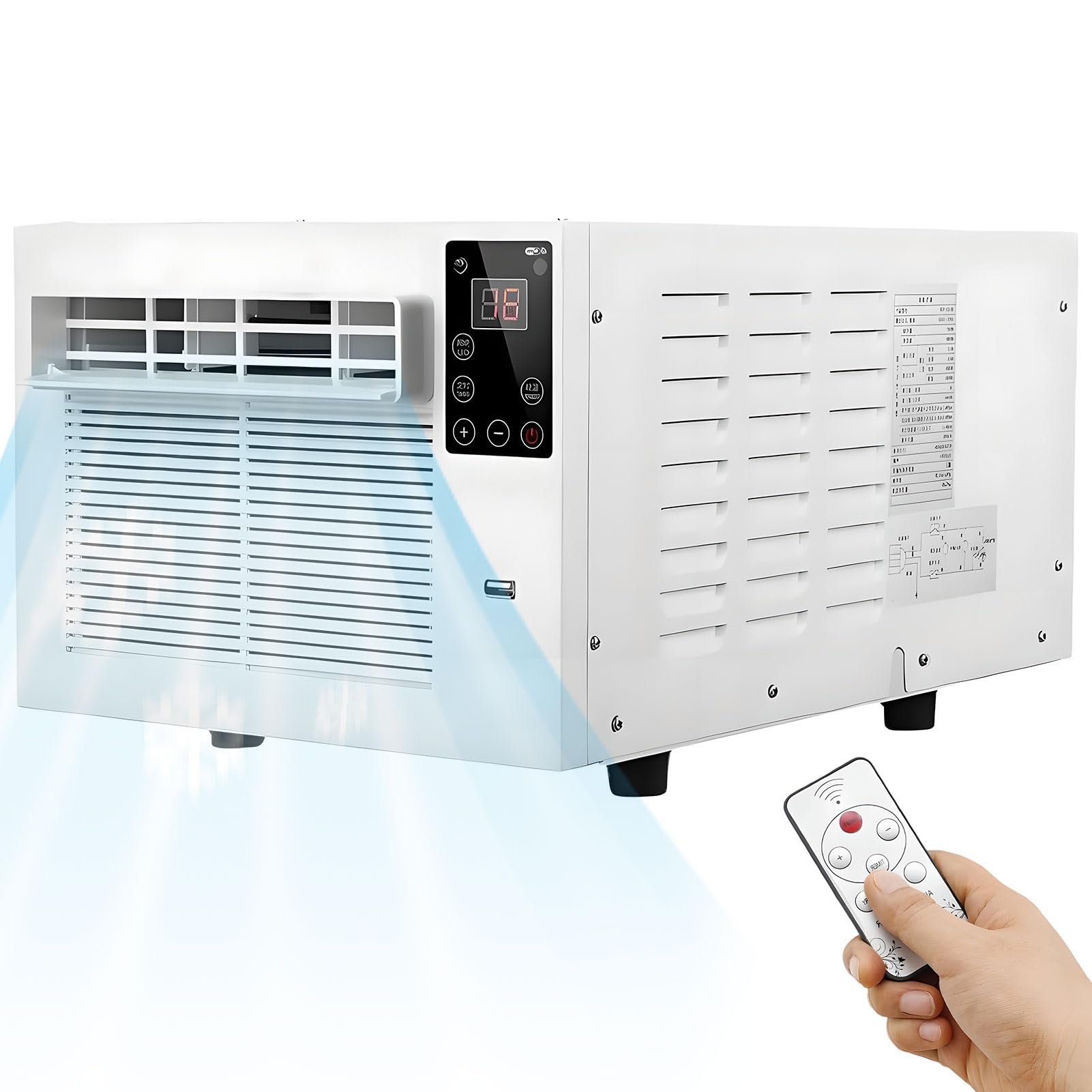 Portable Air Conditioner, Fast Cooling Air Conditioners Dehumidifier without Outdoor Unit, Digital Display, Remote Control, for Bedroom, Kitchen, Rental House, Dormitory