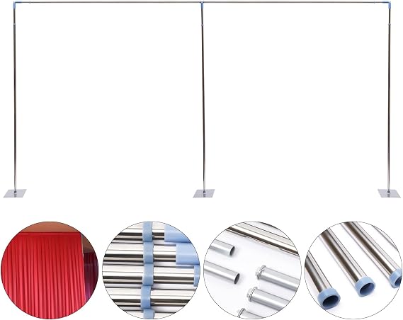 10'X 20' Pipe and Drape Backdrop Kit Heavy Duty Backdrop Stand for Parties, Background Stand, Pipe Stand Curtain Frame