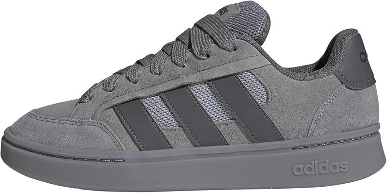 adidas Mens Grand Court Alpha, Grey/Grey/Halo Silver, 13.5