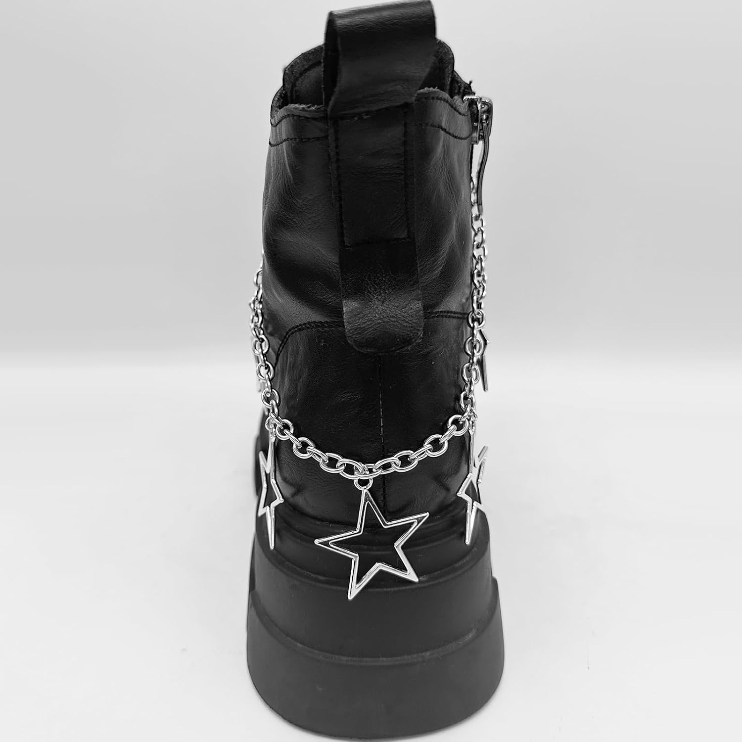 2PCS Shoe Charms Chain Shoelace Chains DIY Punk Shoe Accessories Decoration for Boot Sneaker Bag Handbags Pants Chain Keychain Cool Party for Girl Women image 4