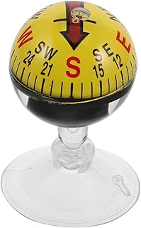 Car Guide Ball Compass with Strong Suction Cup 2.83In Portable Vehicle Compass for Automotive Interior Navigation and Outdoor Use