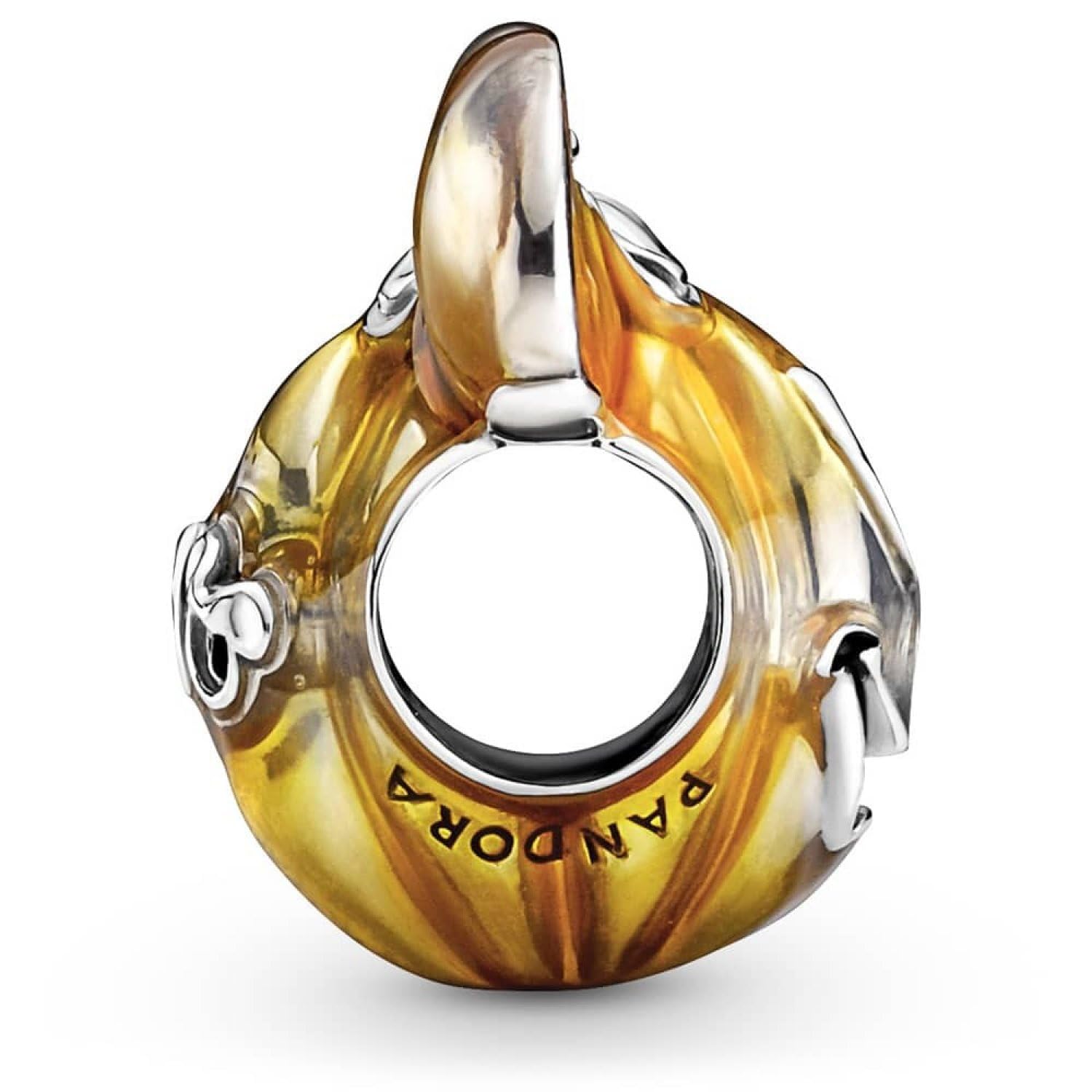 PANDORA Disney Micky Maus Kürbis Charm aus Sterling Silber, Kompatibel mit PANDORA Moments Armbänder, Höhe: 13mm, 799599C01