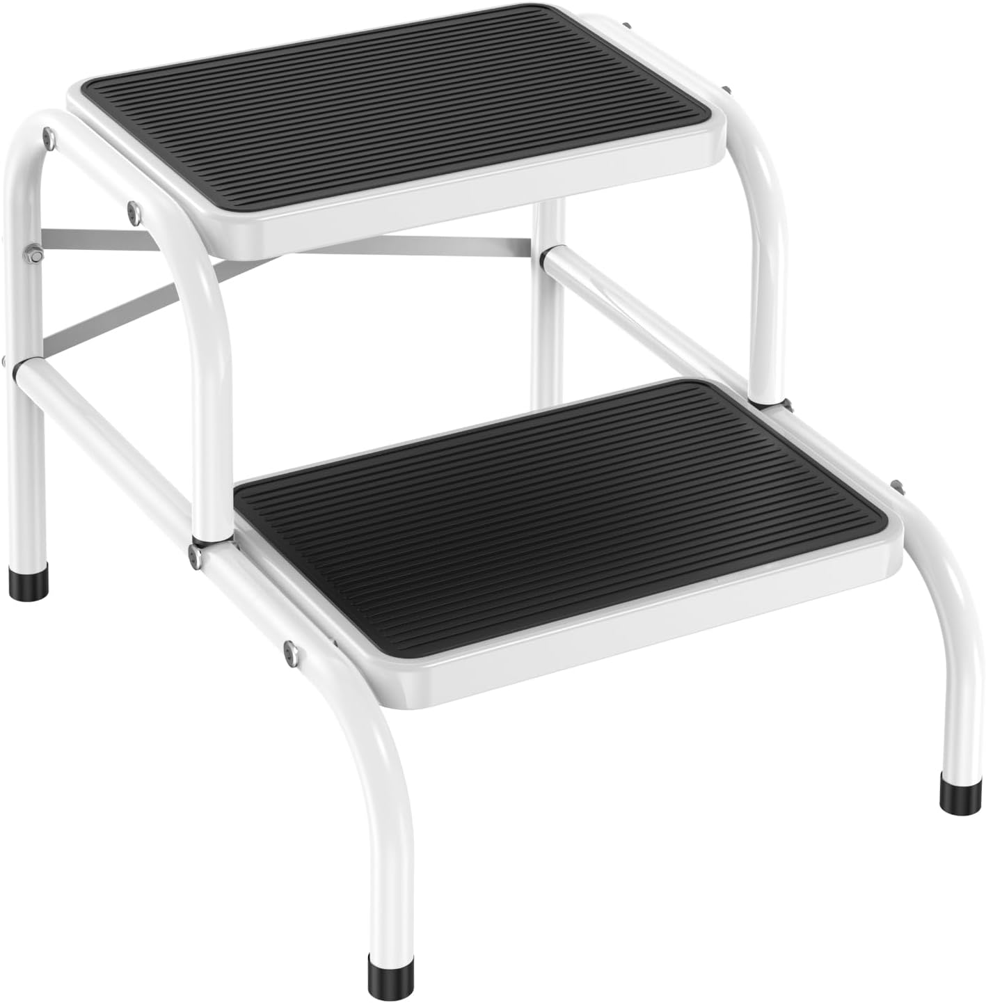 2 Step Stool, Step Stools for Adults Kids with Non-Slip Rubber Feet Step,Platform Metal Stool in Kitchen, Bedroom,Bathroom,330 Lbs Capacity