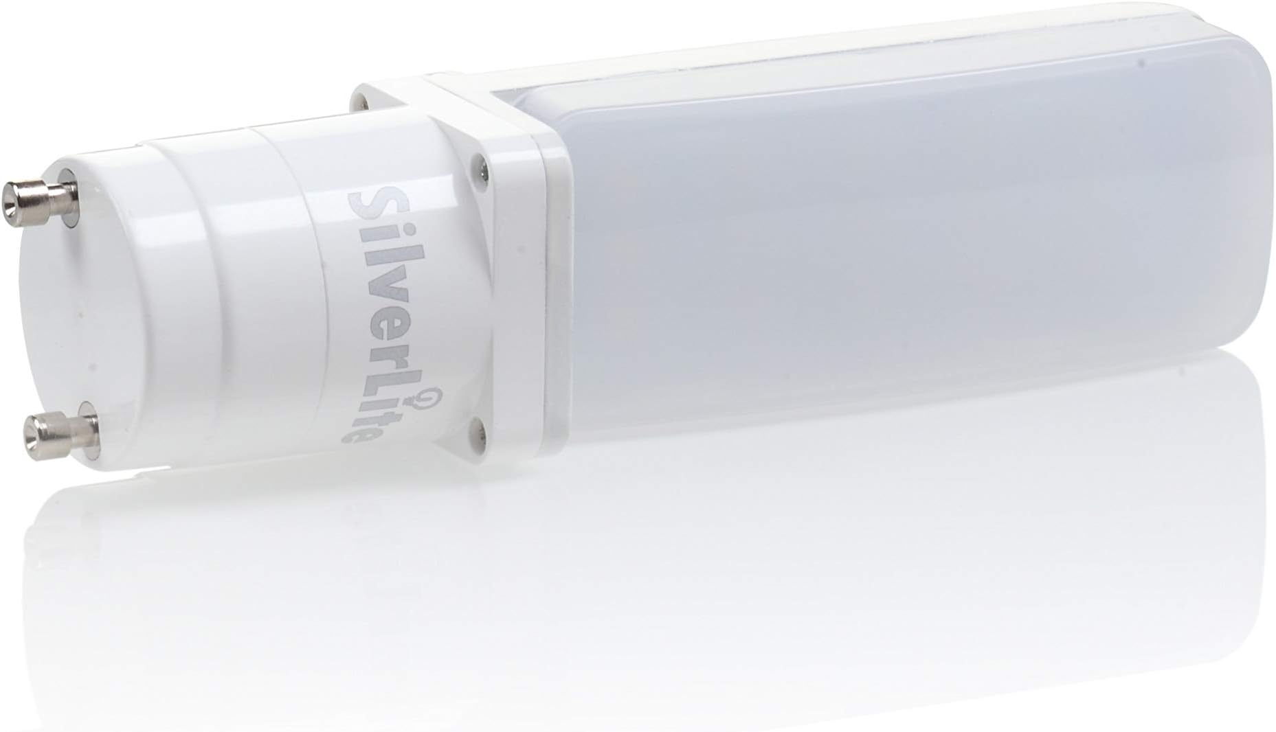 Silverlite7w LED PL Bulb GU24 Base,18w CFL Equivalent,700LM,Warm White(3000k),120-277V,Horizontal Recessed,180°Rotatable,UL Listed