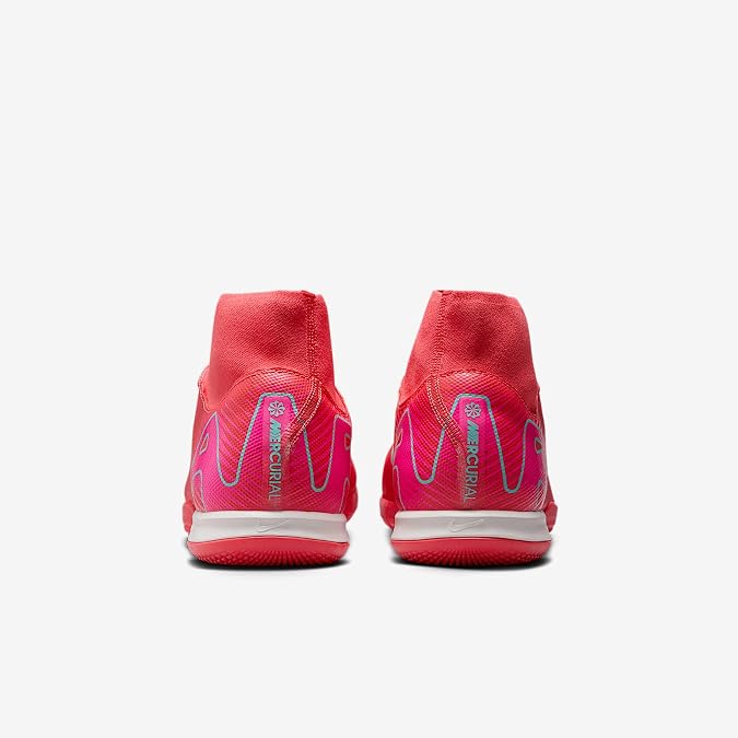Nike Mercurial Superfly 10 Academy IC High-Top Soccer Shoes (FQ8332-800, Ember Glow/Aurora Green) Size 11.5