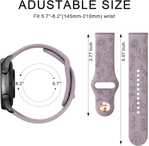 Miniatura 7 de Meliya Veryfit - Correas de reloj inteligente, 0.866 in para IDW13 IDW16 IDW19 IDW26 IDW28 Smartwatch, correa de repuesto de goma de silicona suave