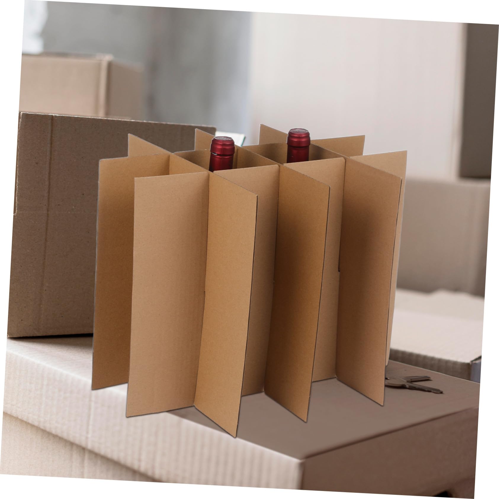 Angoily Kit de Conditionnement avec Séparateurs Carton et Sacs Mousse Epe Polyvalent pour à Vin Protection Légère et Recyclable pour Déménagement et Expédition