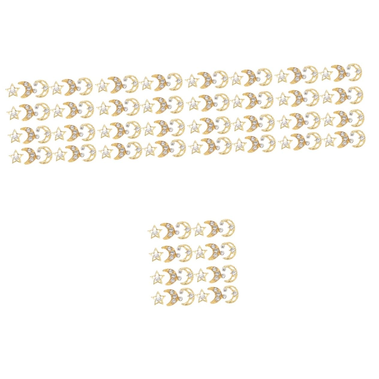 FRCOLOR 5 Set Di Ciondoli Per Unghie in Metallo Con Strass Decorazioni Decorative Per Unghie 30 Pezzi * 5