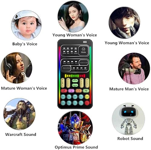 Miniatura 2 de Cambiador de voz, micrófono de mano, cambiador de voz con sonido multifuncional máquina de efectos para