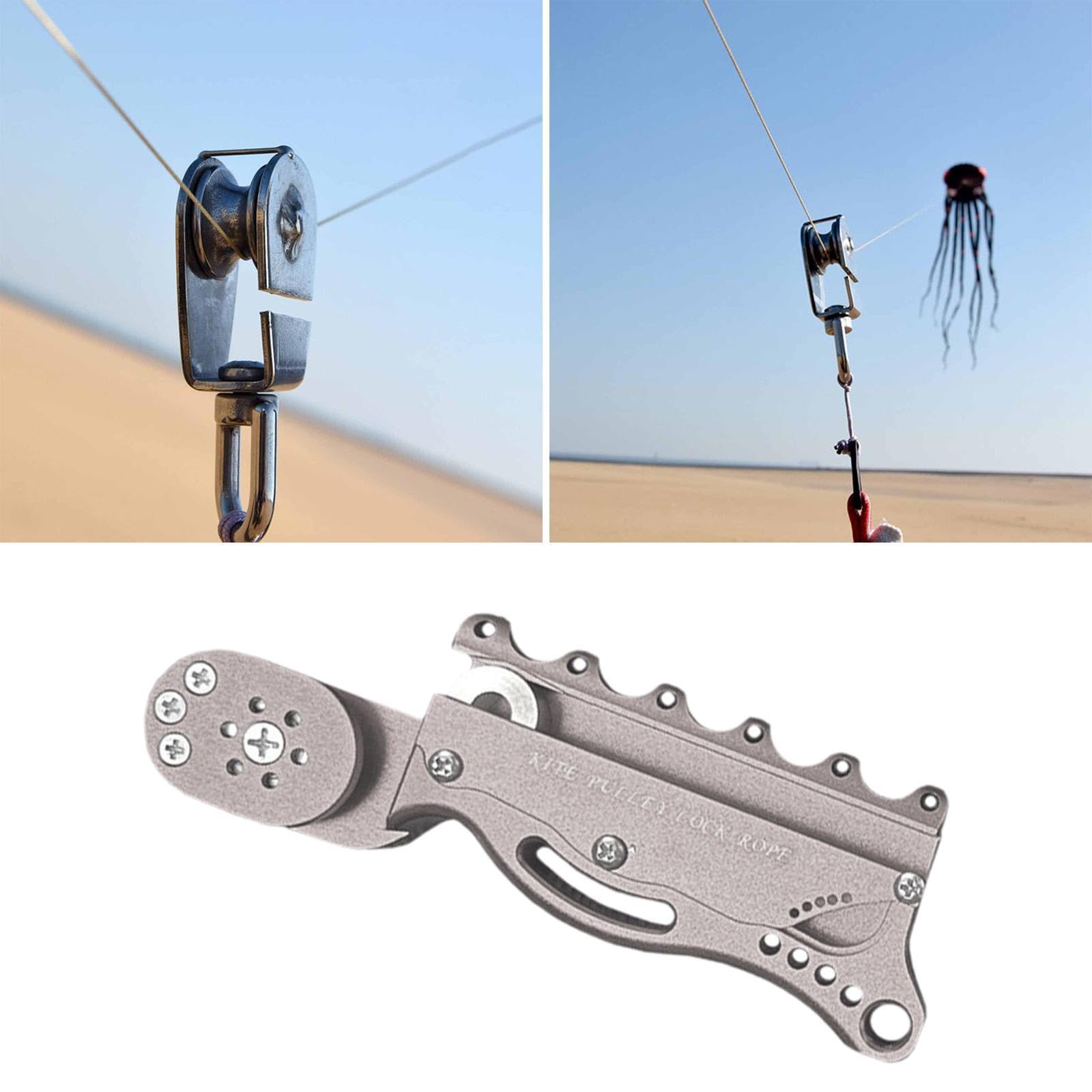 Kite Puller para Enrollar y Soltar Línea de Cometa Tensador Eficiente Bloqueador de Cuerda y Accesorio Compacto Adecuado para Adultos y Niños en
