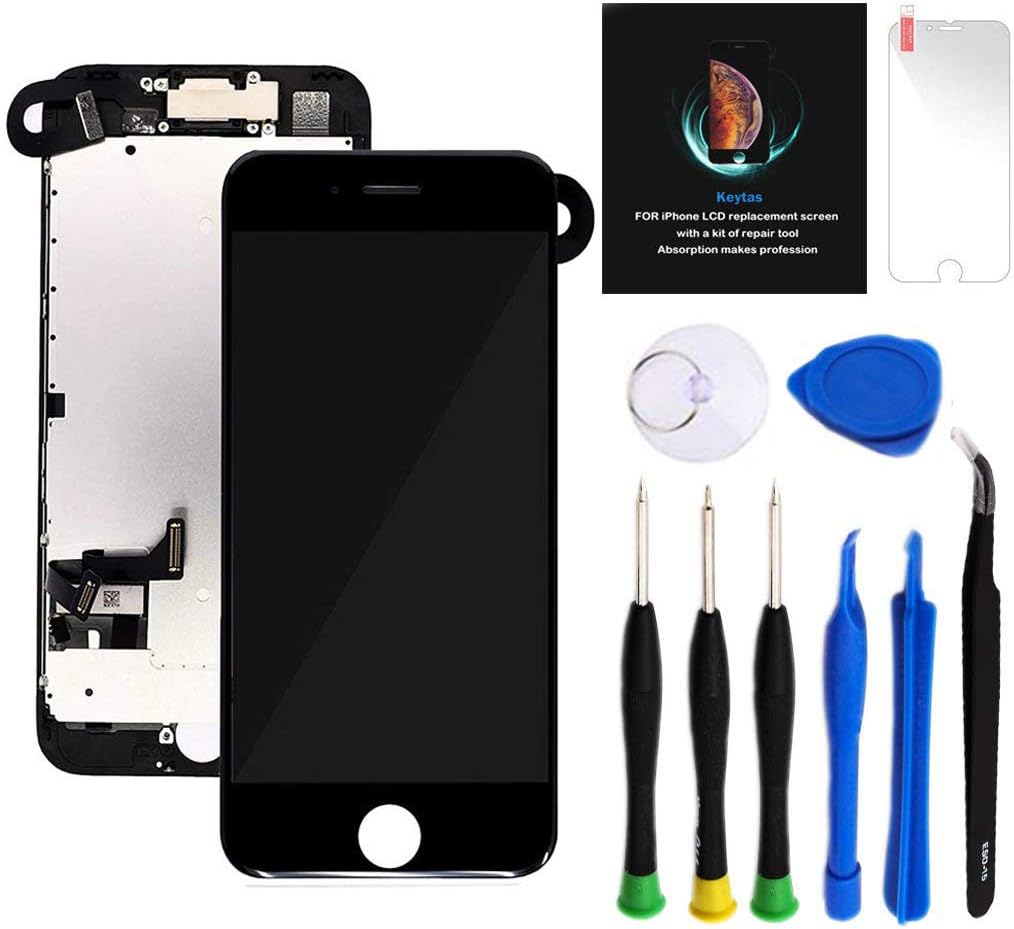 Keytas Compatible with iPhone XR Screen Replacement Kit 5.8 Inch LCD for iPhone XR 3D Display Touch Screen Digitizer Full Assembly with Tools Kit+ Screen Tempered Protector+ Waterproof Frame Adhesive