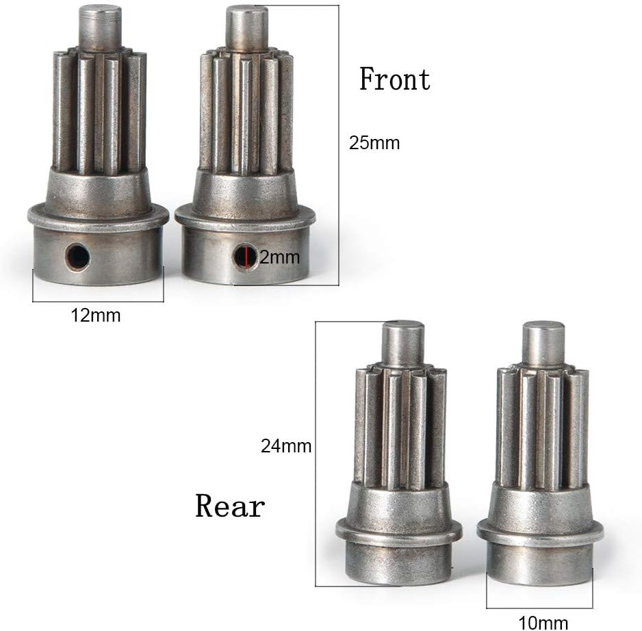 RCLions 1 Pair Steel Portal Drive Input Gear for 1/10 RC Car TRX4 Axle Upgrades Parts (Front)