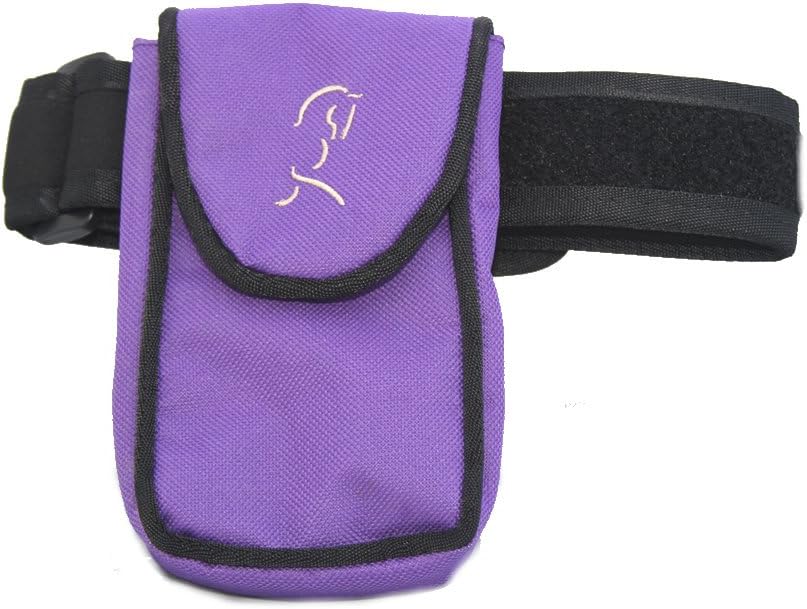 Medium/Large On the Leg Cell Phone/Smartphone Holder for the Leg/Calf - leg band for Equestrian, Jogger, Hiker or Motorcycle - (black) (Purple)