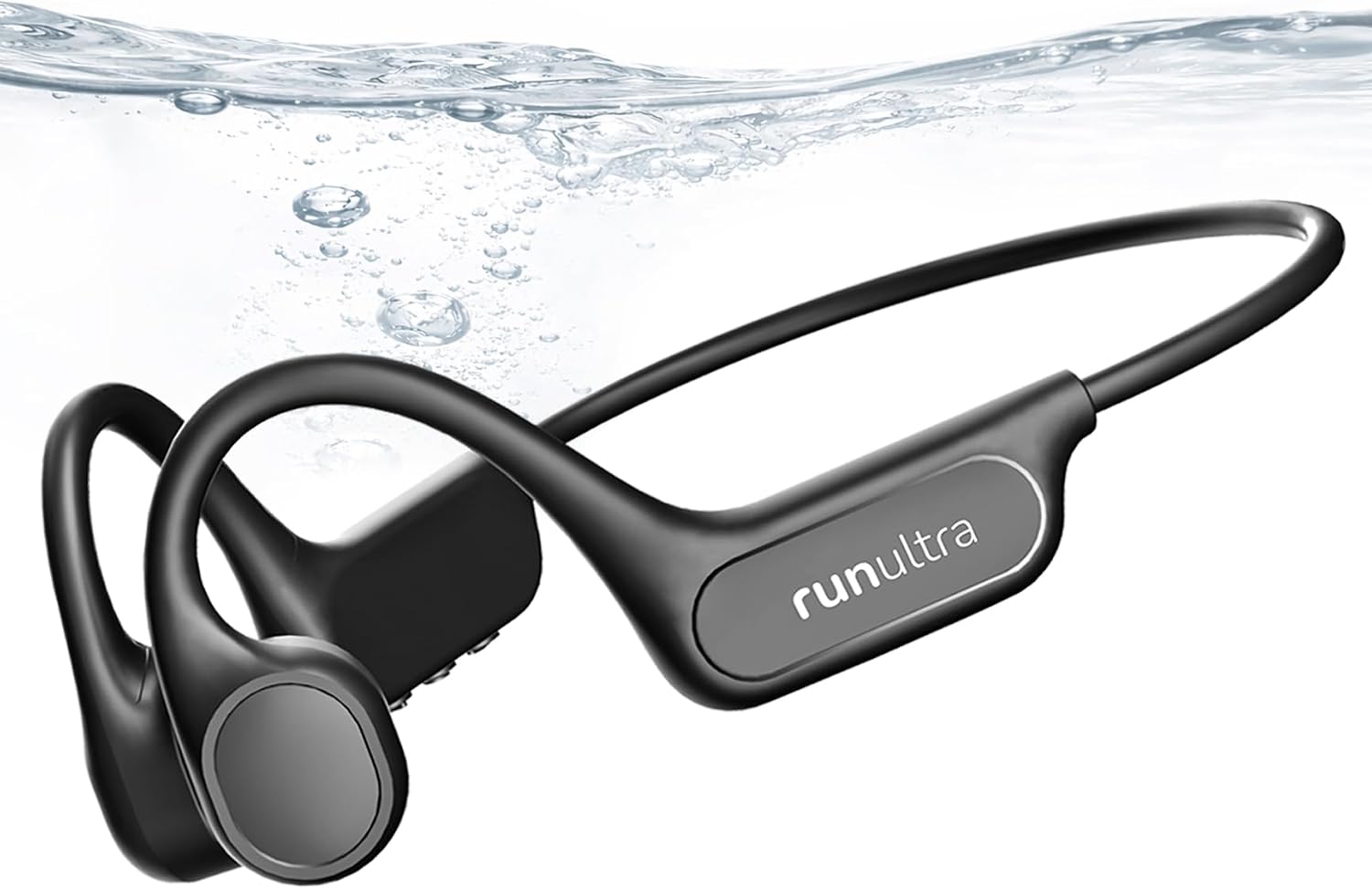 Bone Conduction Headphones, IPX8 Waterproof Swimming Headphones with 32GB MP3 Player, Bluetooth 6.0 Open-Ear Sports Headphones, 26g Lightweight for Running Cycling Gym, 10H Playtime