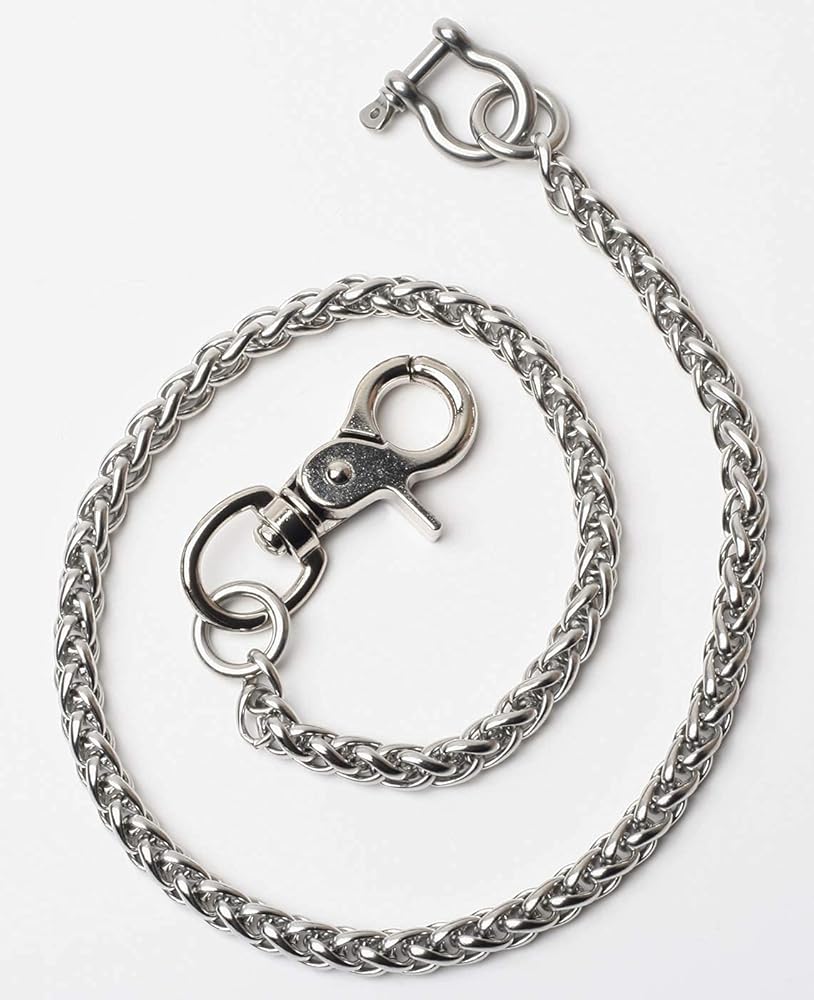Ruth&Boaz Spiral With 3 Clasp Stainless Steel Wallet Chain