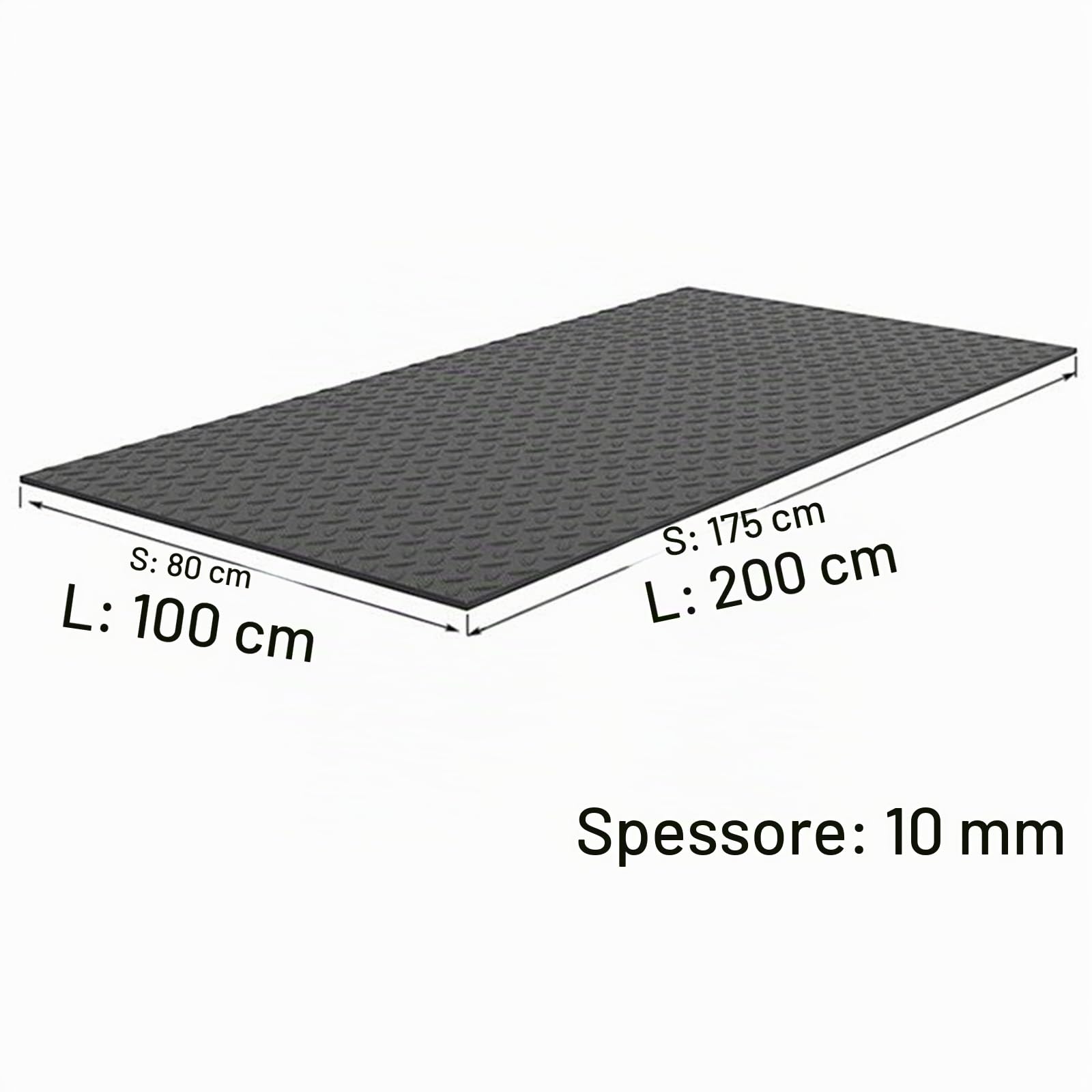 Tappetino Per Tapis Roulant, Tappetino Antirumore, Tappeto Antivibrazioni Per Tapis Roulant E Attrezzatura Palestra, Tappetino Ad Alta Densità Spessore 10 Mm, Protezione Del Pavimento