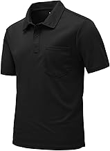 Rdruko Men's Polo Shirts Short Sleeve Quick Dry Outdoor Golf Sports Shirts with Pocket