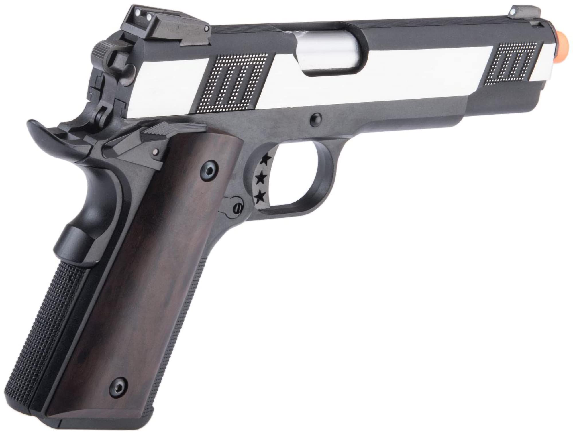 Evike Airsoft - AW Custom NE30 Tribe Series Airsoft 1911 GBB Airsoft Pistol (Color: Two-Tone)