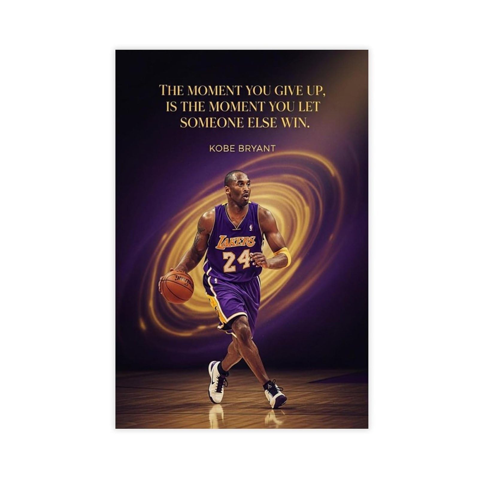 Mnyuein Kobe Bryant Motivational Canvas Poster Bedroom Decor Sports Landscape Office Room Decor Gift Unframed Print 12" L X 18" W