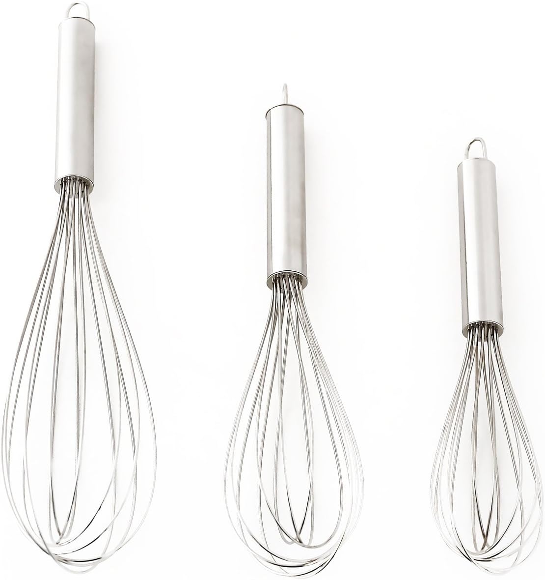 Relaxdays Whisk Set Of 3 Stainless Steel Ca 20 25 30 Cm