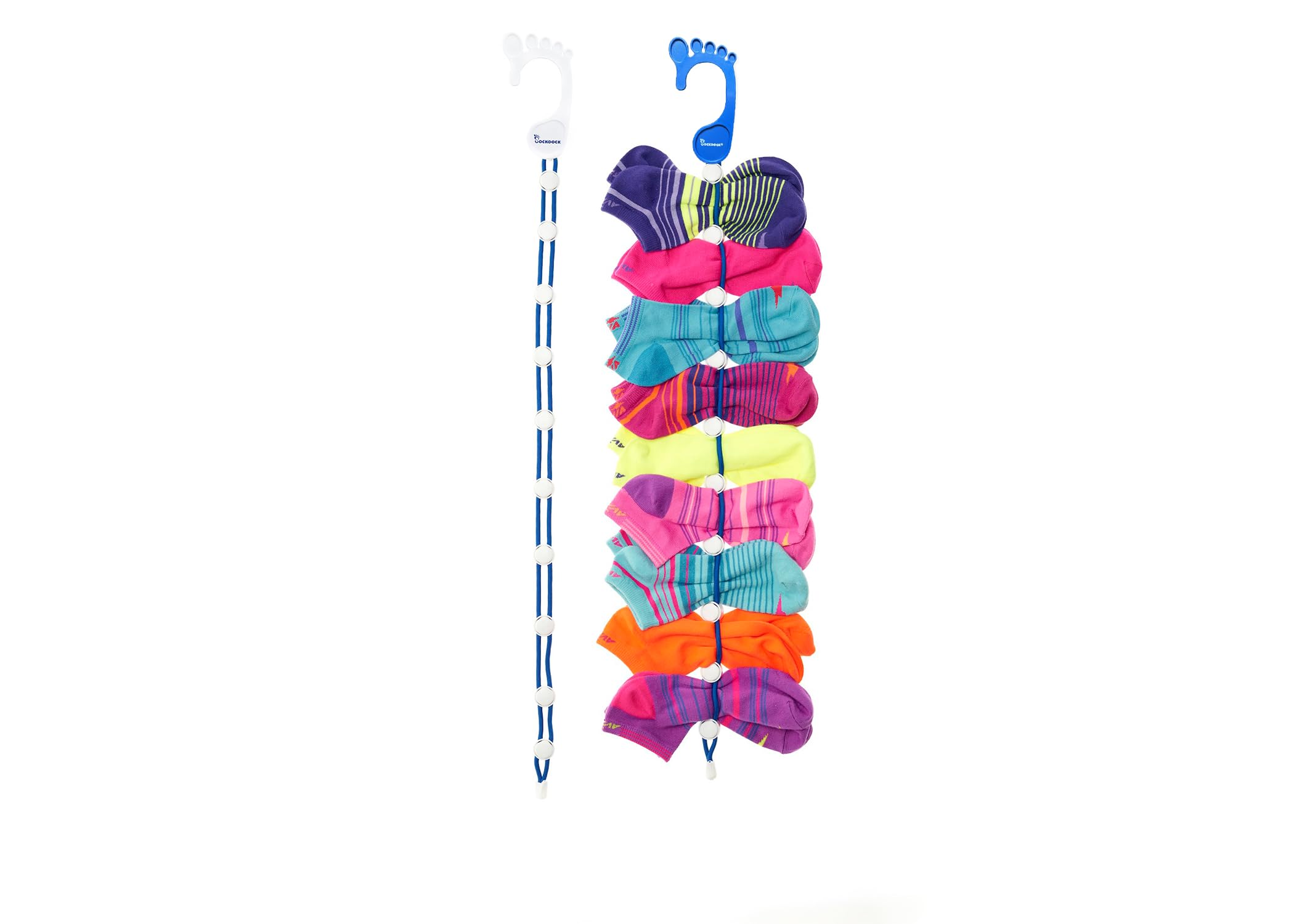 Sock Laundry Solution for Washing Drying & Storing Socks in Pairs, Clip & Hold Socks in Washer Dryer & Closet 2-Pack