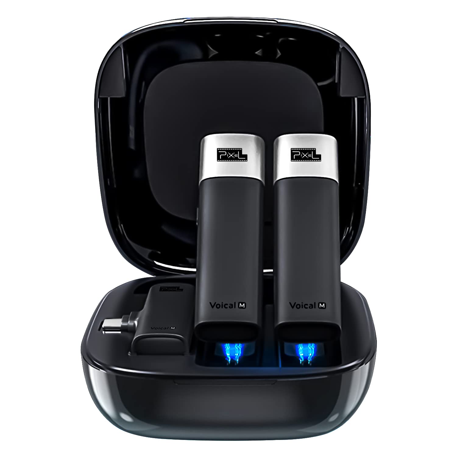 PIXEL Professional Wireless Lavalier Microphone for Type-C Phones, Wireless Lavalier Lapel Microphone System Clip-on Mic with 1 Receiver & 2 Transmitters for Interview, Podcast, YouTube, Vlog