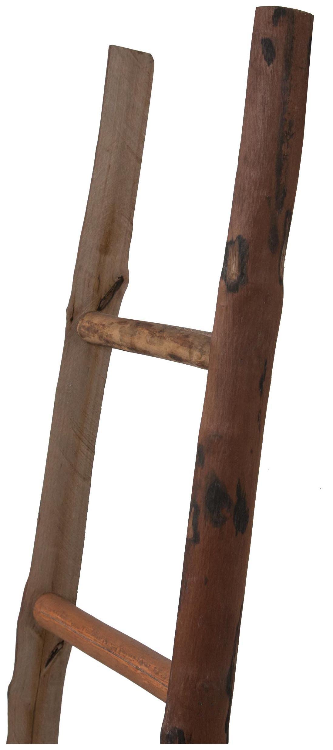 Biscottini Leiter aus Holz 40x8x150cm - Holzleiter Vintage deko - Naturlich Leiter handtuchhalter - Leiter Holz Made in Italy