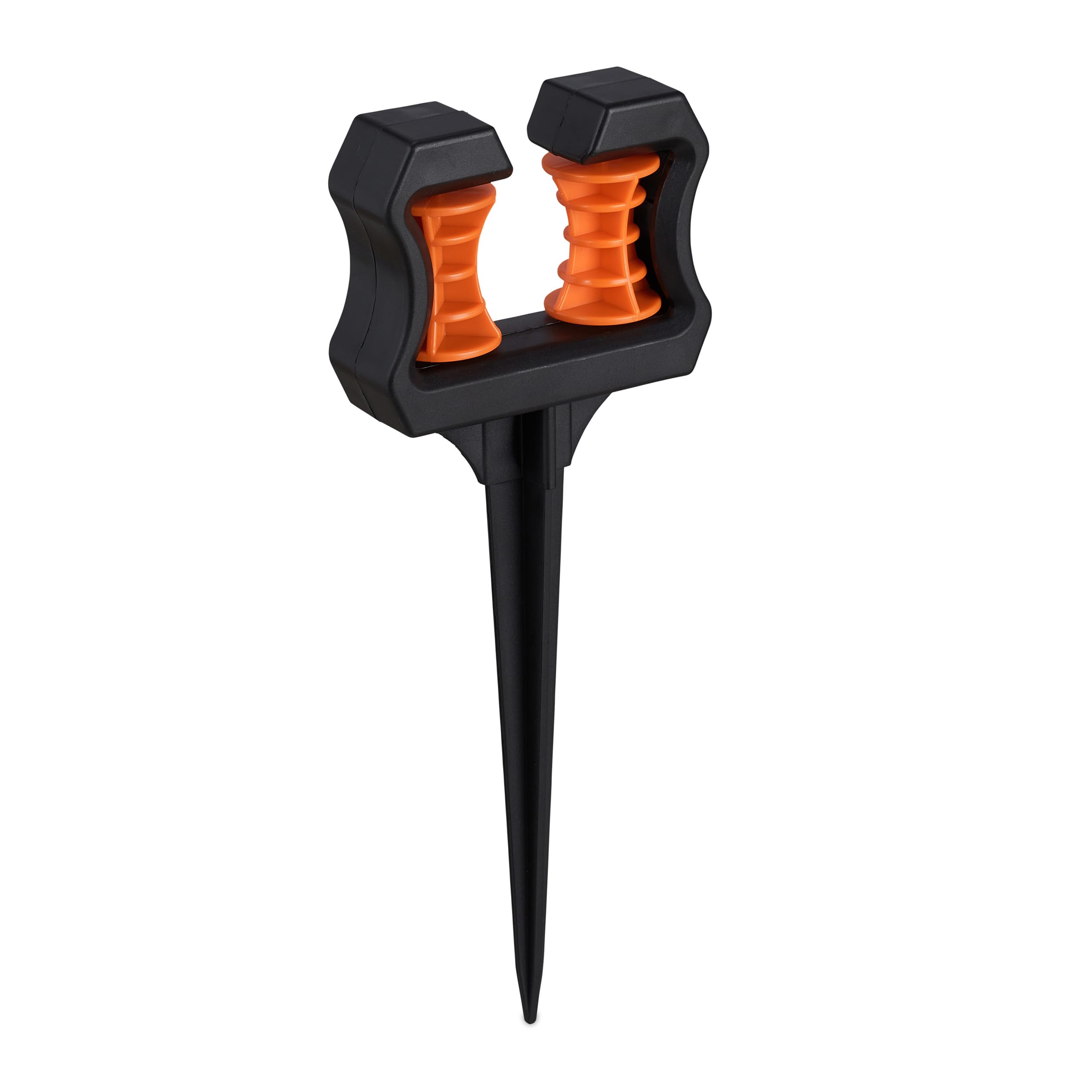 Relaxdays Support pour Le Tuyau d’arrosage, en Lot de 5, Forme Pointue, H x L x P : 26 x 10 x 3 cm, Jardin, Noir