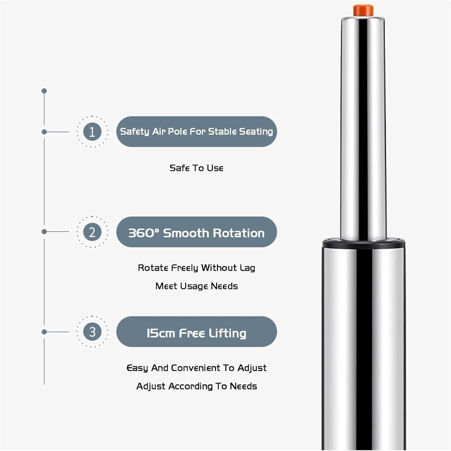 Gas Lift Stool Saddle Stool Chair with Back Support,Beauty Stool with Footrest Swivel Seat Chair