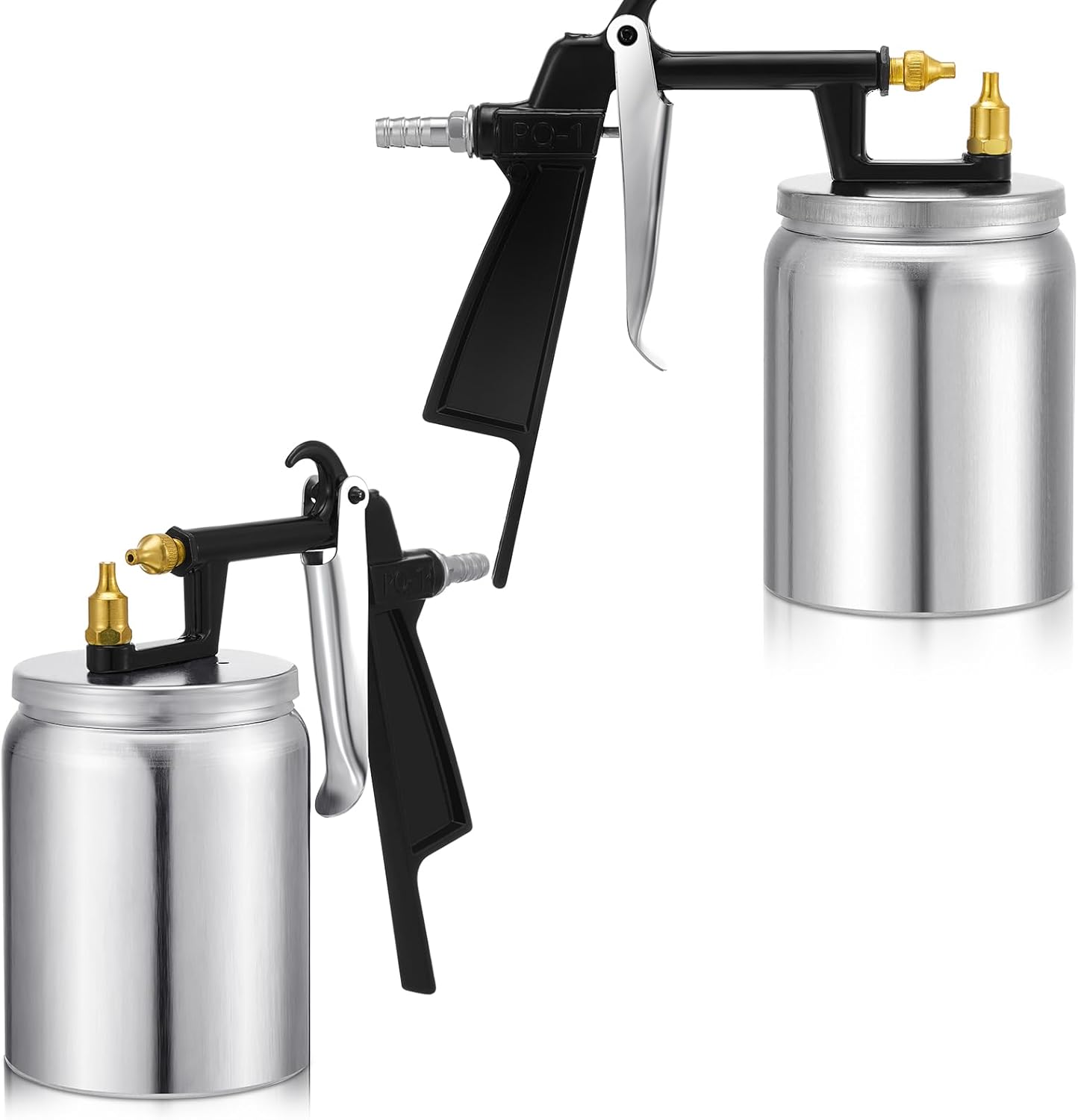 Ziliny 2 Pcs 13.52 oz Siphon Spray Gun for Painting Spray Gun Air Paint for Spraying Oil, Latex