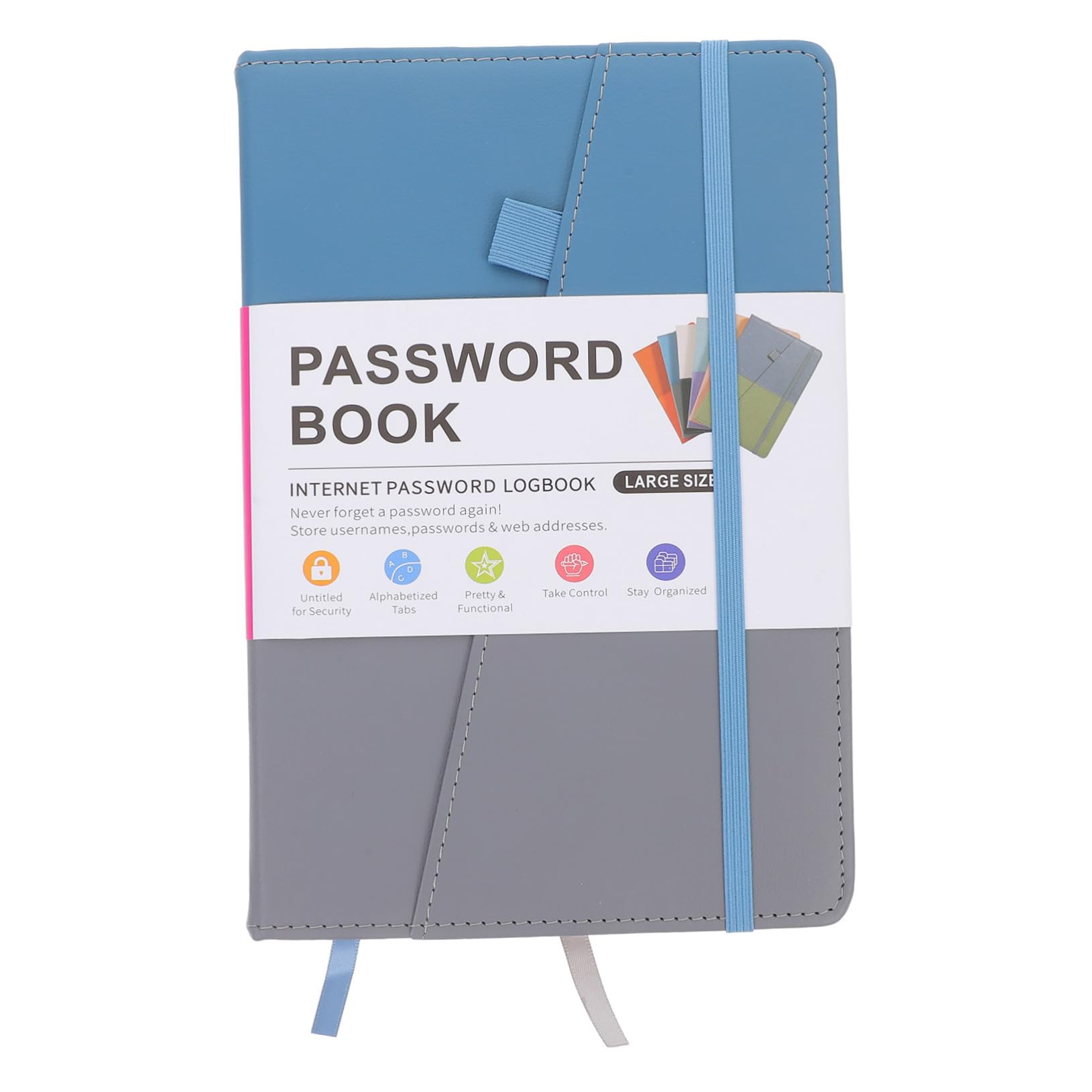Homoyoyo Password Book Carnet de Mot de Passe Alphabetique A5 avec Onglets, Portable, pour Noter les Adresses de Sites Web et Gérer Vos Identifiants