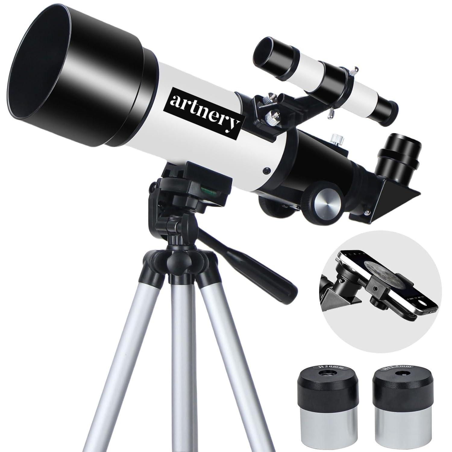 Telescopes, Telescope for Kids and Adults Beginners, 70mm Aperture 400mm Focus Length Refractor Travel Telescope with AZ Mount for Observe The Moon and Landscape-image-16
