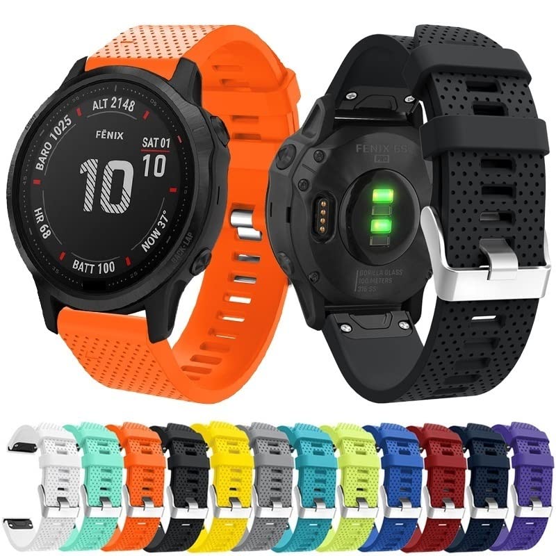 Bracelet en silicone pour Garmin Fenix 5S 6S 7S Plus avec libération rapide - 2