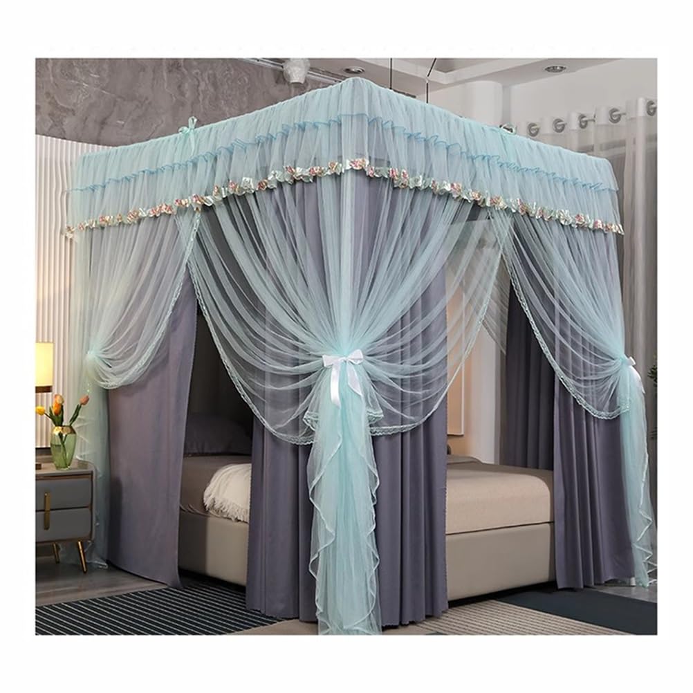 GJMSSMY bed tent，Double Bed Canopy Mosquito net for Twin Queen King, Bedroom Decorative Bed Curtains with Metal Brackets, Easy to Install (Size : 180X220X195CM)