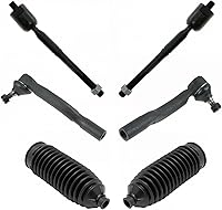 Vista 72 de TRQ Kit de dirección interior y exterior para lado del conductor y del pasajero delantero, con cremallera de dirección y fuelle de piñón compatible