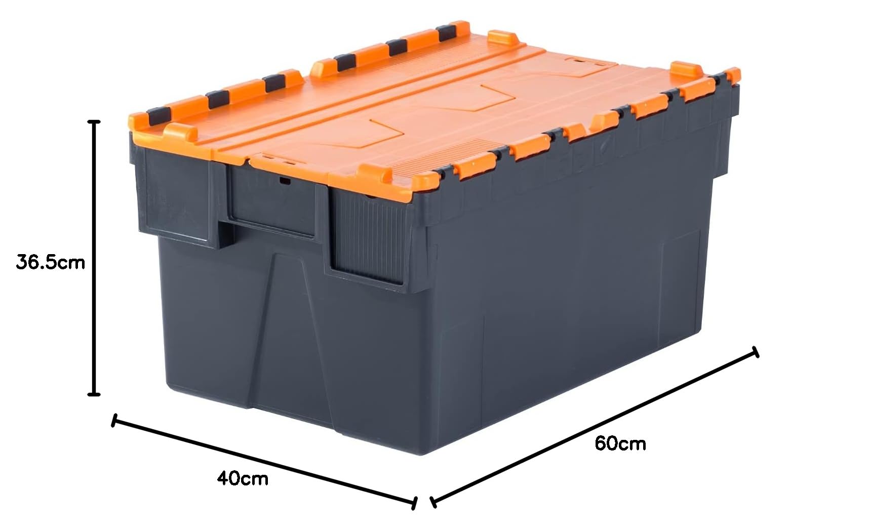 Provost Bac navette gerbable et emboîtable orange 63L - 60 x 40 x 36,5cm
