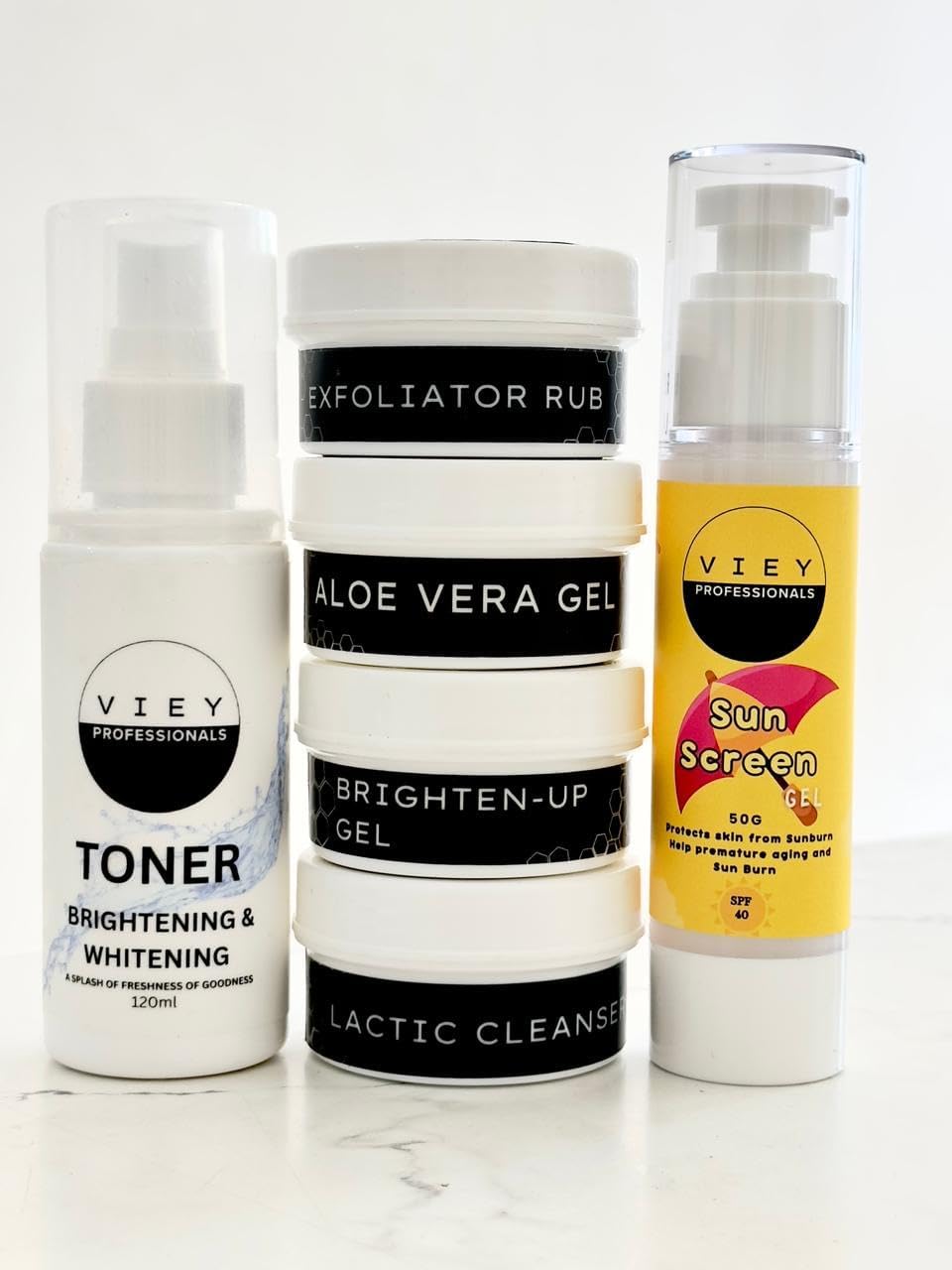 VIEY PROFESSIONAL KOREAN SHINE FACIAL KIT KOREAN GLASS SKIN FORMULA HYPER - PIGMENTATIC SINGLE USE 5 STEP FACIAL