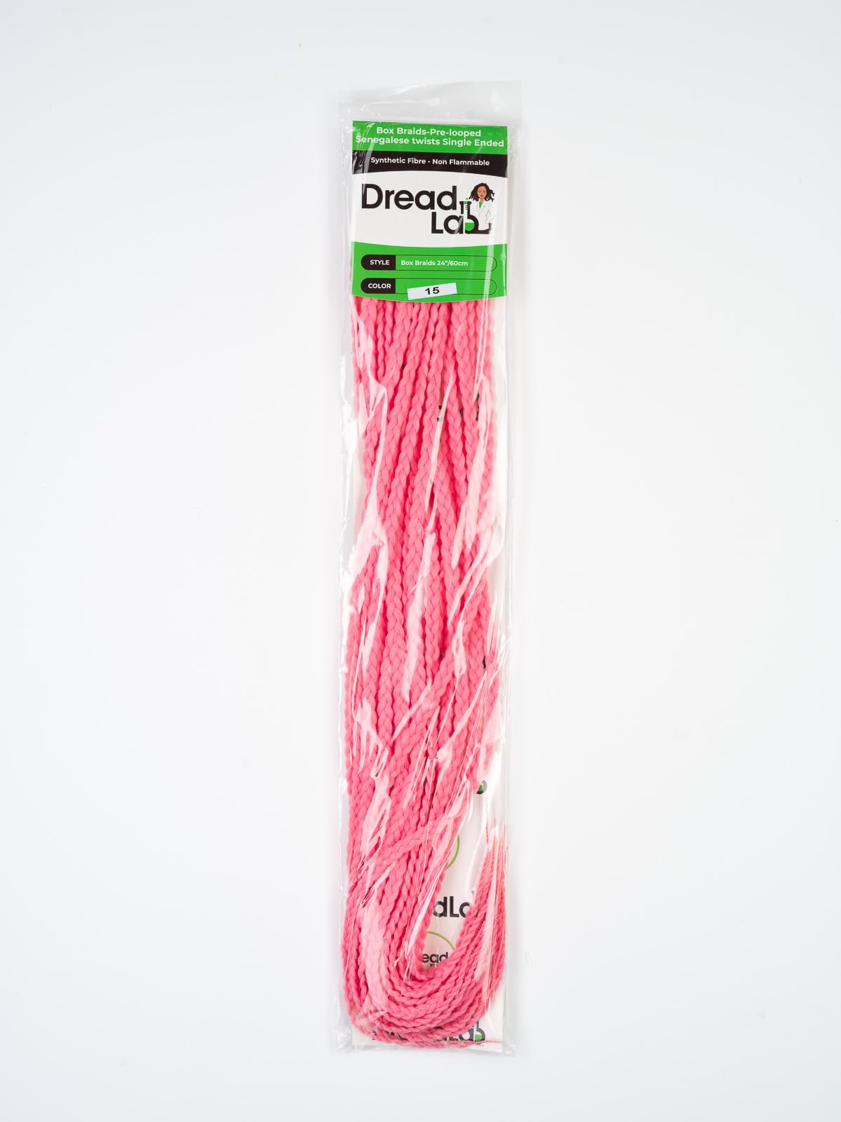 DreadLab - Box Braids Pre-Looped Senegalese Twists Single Ended (24"/ 60cm) (#15 Pink), 24 inches - Image 2