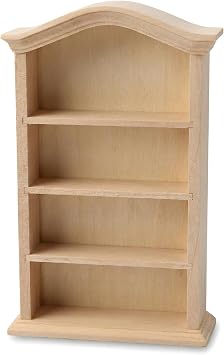 Dollhouse Wooden Bookshelf, 1/12 Mini Furniture Doll Display Case Miniature Cabinet Shelf Fairy Scene Bookcase Dollhouse Accessories