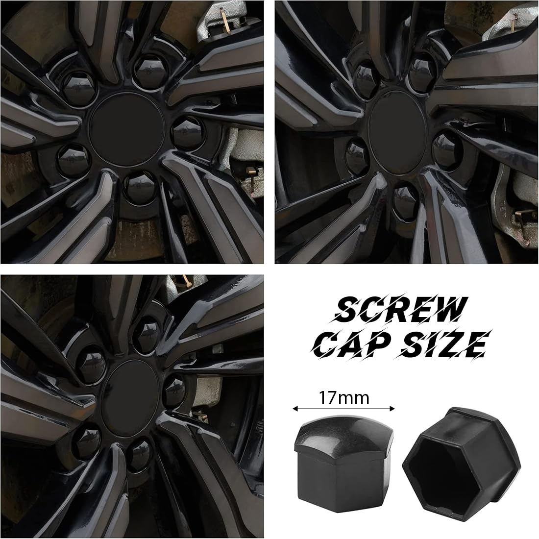 20 Pcs Copridado Ruota 17mm, Copri Bulloni Ruota Universali, Copridadi Bullone Ruota, Copridadi Ruota, Tappi Ruote Auto, Copridadi Esagonali per Pneumatici con 1 Strumenti di Rimozione - 2