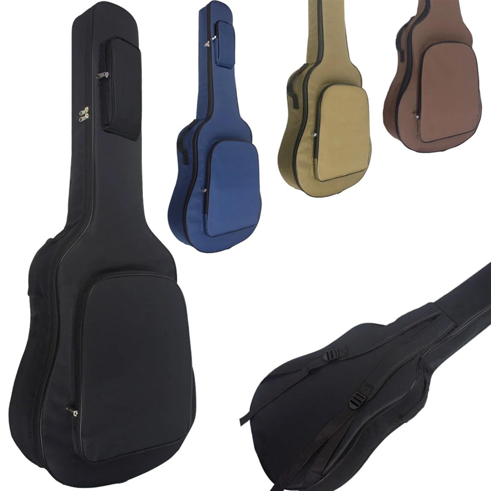 Funda para Guitarra Estuche for Guitarra clásica, Doble Correa for el Hombro, Mochila for acústica, Funda Suave de algodón Grueso(40-41Inch Blue)