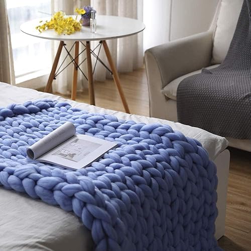 Miniatura 3 de Hilo grueso de 2.2 libras, hilo gigante de lana gigante, hilo para tejer en el brazo, súper suave, lavable, súper grueso, extremadamente voluminoso