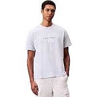 Calvin Klein Uomo T-Shirt Maniche Corte Monologo Tee in Cotone