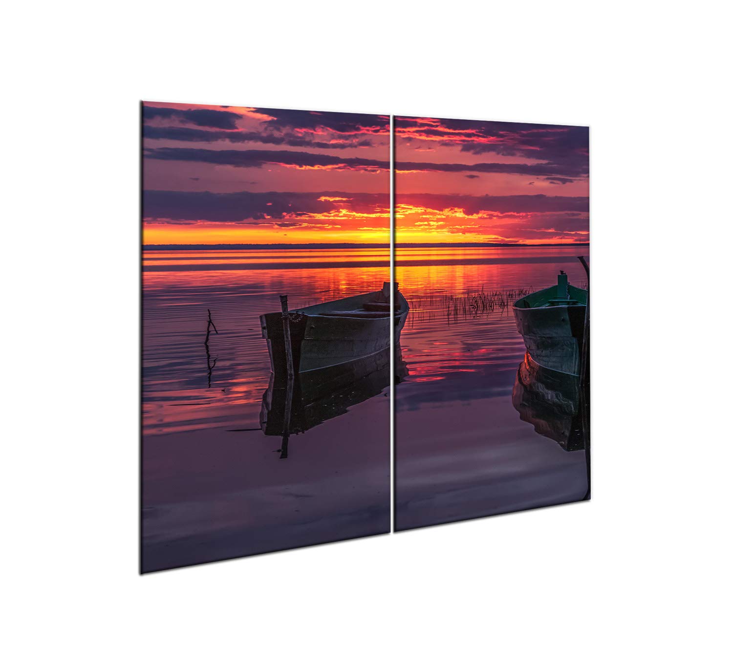 semUpSet of 2 Ceramic Induction Hob Protector Covers 30 cm x 52 cm each | Kitchen Wall Splashback | Large Chopping Board | Tempered Glass Panel | Worktop Saver | Food Preparation | Sink Cover