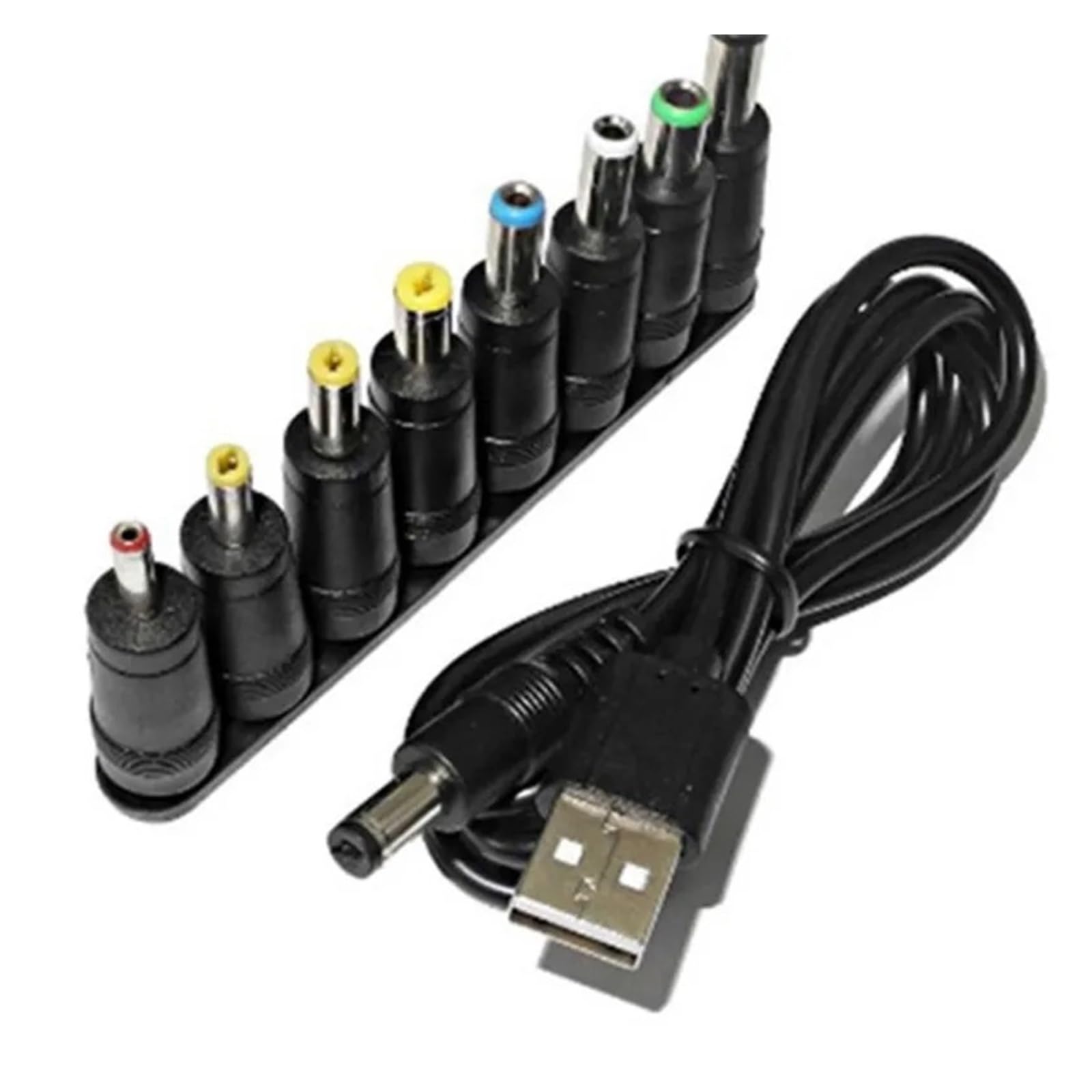 USB na DC 5,5 x 2,1 mm 8 w 1 kabel do ładowania Interchangeable Plug Converter