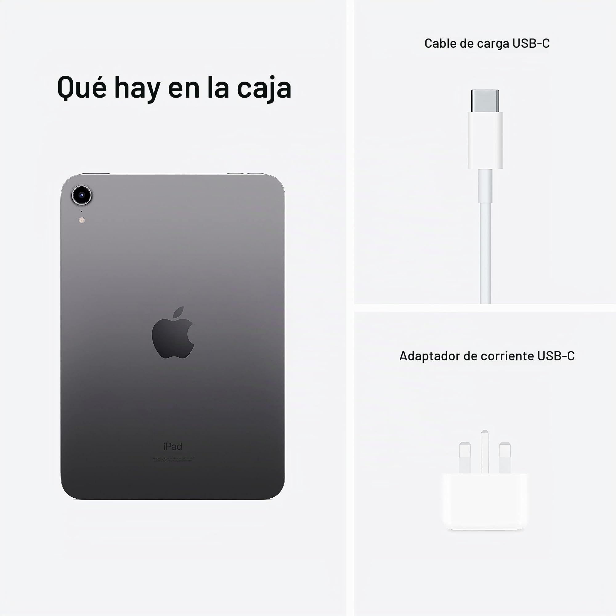 Apple iPad mini (6.ª Generación, 8.3-Pulgadas, 2021), 64GB, Wi-Fi, Gris Espacial (Reacondicionado)